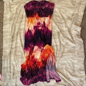 Strapless maxi dress